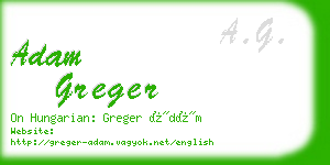 adam greger business card